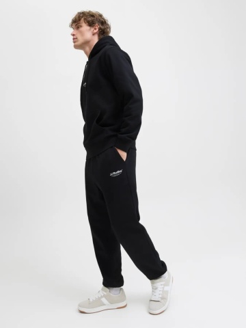 Jack & Jones Pantaloni de trening barbati, cu talie medie, Relaxed Fit, JPSTKANE SOHO, Negru - Img 7