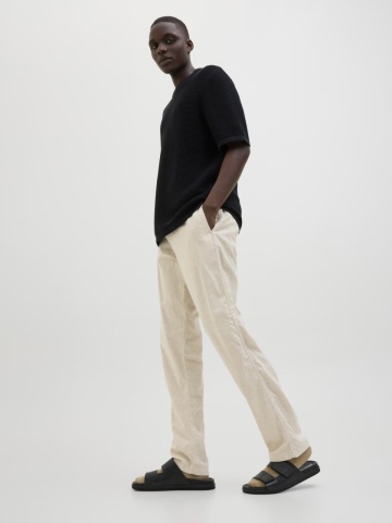 Jack & Jones, Pantaloni jogger barbati, Jpstkane hybrid bondi, Relaxed Fit, Crem - Img 6