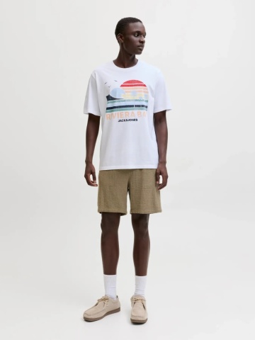 Jack & Jones Pantaloni scurti barbati, JPSTJAIDEN COBA, Relaxed fit, Olive - Img 6