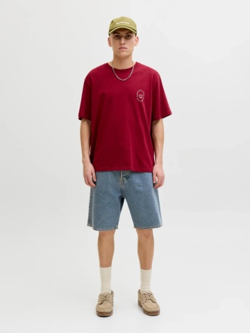 Jack & Jones Pantaloni scurti de blug barbati, cu talie inalta, croiala Regular fit, Albastru - Img 4