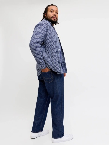 Jack & Jones Plus Blugi CHRIS barbati big sizes, cu talie inalta si croiala Relaxed fit, Indigo - Img 6
