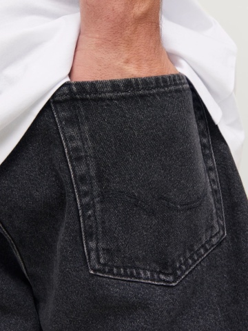 Jack & Jones Plus Blugi JJICHRIS JJORIGINAL, barbati big sizes, cu talie inalta si croiala Relaxed fit, Gri inchis - Img 5