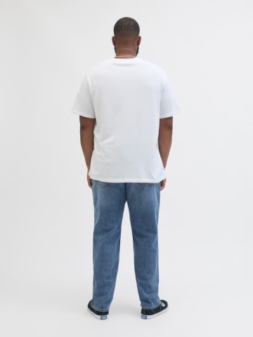 Jack & Jones Plus Blugi Mike, barbati big sizes, cu talie joasa si croiala Comfort Fit, Abastru deschis - Img 7