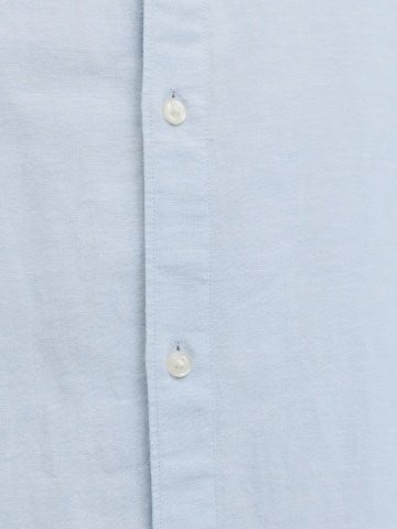 Jack & Jones Plus Camasa barbati big sizes, din amestec de bumbac si in, Albastru - Img 5