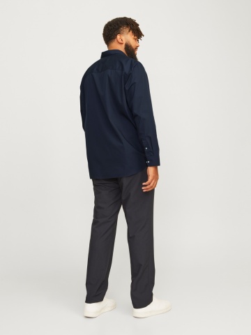 Jack & Jones Plus Camasa barbati big sizes, Joe, Regular fit, Bleumarin inchis - Img 2