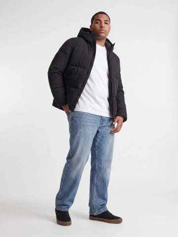 Jack & Jones Plus Geaca barbati big sizes, cu gluga, Regular fit, JJGALAXY, Negru - Img 5