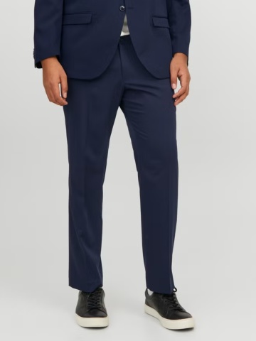 Jack & Jones Plus Pantaloni costum barbati, JPRFRANCO, cu croiala Regular Fit, Bleumarin inchis