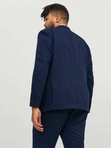 Jack & Jones Plus Sacou barbati, JPRFRANCO, cu croiala Regular Fit, Bleumarin inchis - Img 2