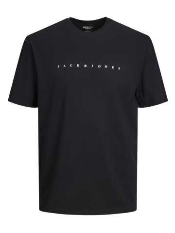 Jack & Jones Plus Tricou cu logo, barbati big sizes, din bumbac organic, Standard Fit, Negru - Img 7