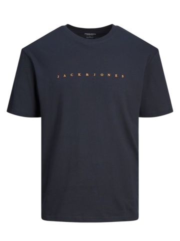 Jack & Jones Plus Tricou cu logo, barbati big sizes, din bumbac organic, Standard Fit, Bleumarin inchis - Img 7