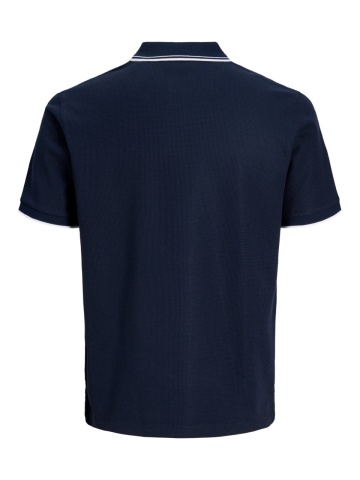 Jack & Jones Plus Tricou polo barbati big sizes, cu logo, Regular fit, Bleumarin inchis - Img 9