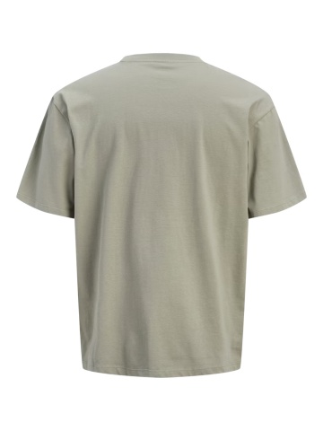 Jack & Jones Plus Tricou simplu barbati big sizes, cu decolteu la baza gatului, Bradley, Olive - Img 9