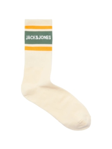 Jack & Jones Set 3 perechi de sosete lungi, barbati, amestec de bumbac, JACNICE, Crem - Img 5