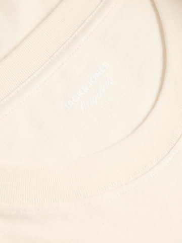 Jack & Jones Tricou barbati, din bumbac, Relaxed Fit, JORNORREBRO, Crem - Img 4
