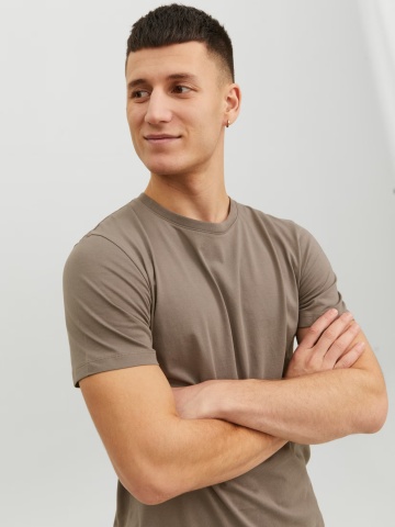 Jack & Jones Tricou basic barbati, Noos, Regular fit, Maro - Img 3