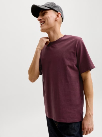Jack & Jones Tricou basic barbati, Noos, Regular fit, Visiniu - Img 3