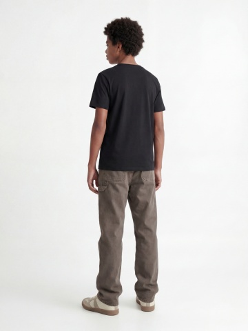 Jack & Jones Tricou la baza gatului baieti, din bumbac, Regular fit, Negru - Img 5