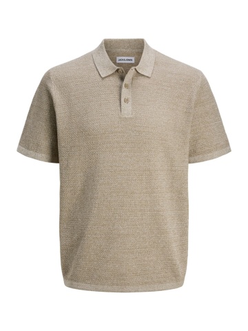 Jack & Jones Tricou polo barbati, cu aspect tricotat, Regular Fit, Maro - Img 8