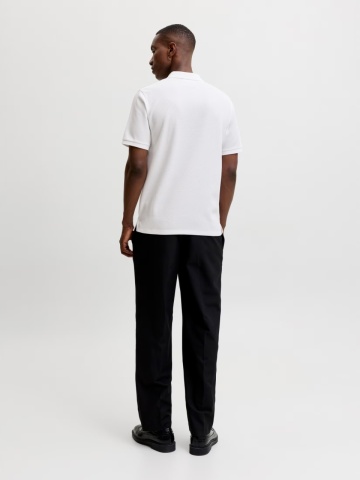 Jack & Jones Tricou polo barbati, din amestec de bumbac, Regular Fit, JJEAUSTIN, Alb - Img 7