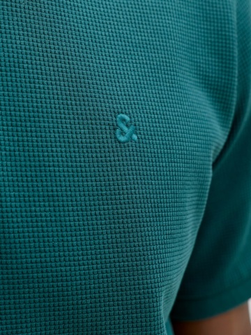 Jack & Jones Tricou polo barbati, din amestec de bumbac, Regular Fit, JJEAUSTIN, Verde inchis - Img 5