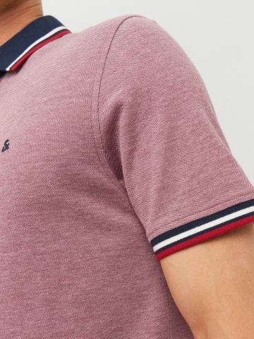 Jack & Jones Tricou polo barbati, Slim fit cu guler contrast, Roz - Img 5