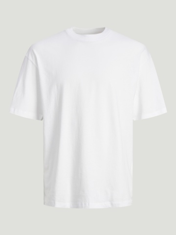 Jack & Jones, Tricou simplu, Bradley, barbati, din bumbac, Relaxed fit, Alb - Img 8