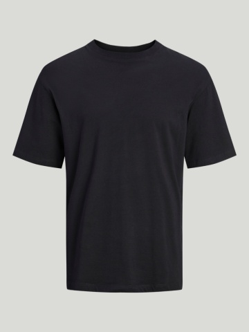 Jack & Jones, Tricou simplu, Bradley, barbati, din bumbac, Relaxed fit, Negru - Img 8
