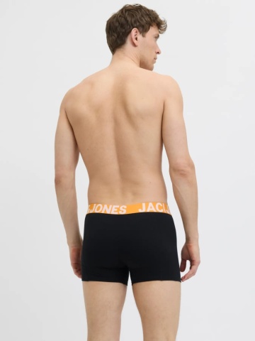 Jack & Jones Underwear barbati, Set 3 perechi de boxeri, banda cu logo, Negru - Img 2