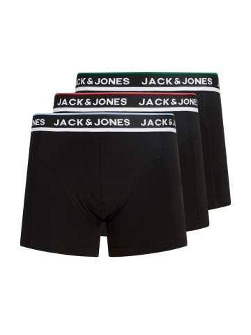 Jack & Jones Underwear barbati Set 3 perechi de boxeri, cu talie medie, JACSWAY, Negru