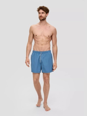Pantaloni scurti barbati pentru inot cu croiala Regular fit, Albastru - Img 4