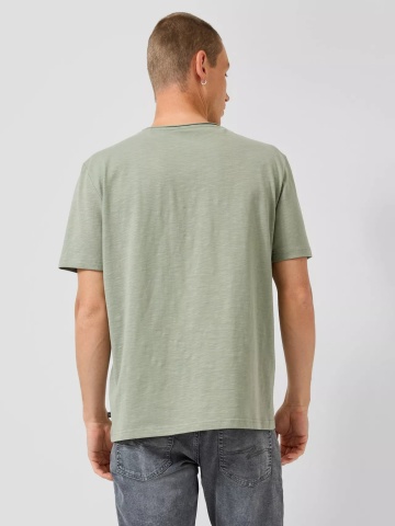 Q/S by s.Oliver Tricou barbati cu maneca scurta, din jerseu de bumbac, Regular fit, Olive - Img 2