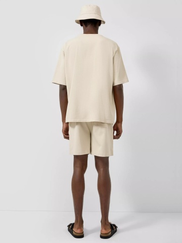 Q/S by s.Oliver Tricou barbati din jerseu, Loose Fit, Crem - Img 5