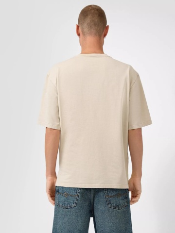 Q/S by s.Oliver Tricou la baza gatului barbati, din bumbac, Relaxed fit, Crem - Img 2