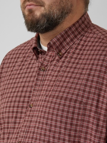 s.Oliver Big Sizes Camasa casual, barbati big sizes, cu imprimeu in carouri, Regular fit, Rosu - Img 4