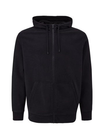 s.Oliver Big Sizes, Hanorac barbati big sizes, cu fermoar, Regular fit, Negru - Img 6