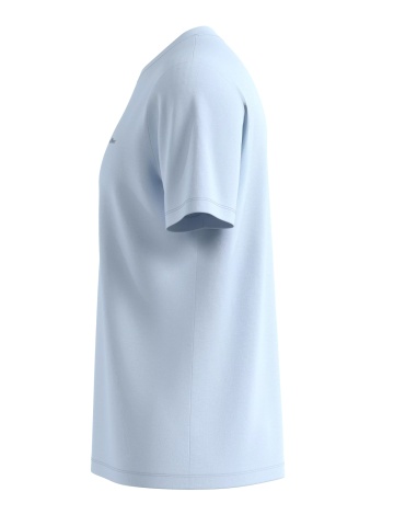 s.Oliver Big Sizes Tricou barbati big sizes cu decolteu la baza gatului, din bumbac, Albastru deschis - Img 4