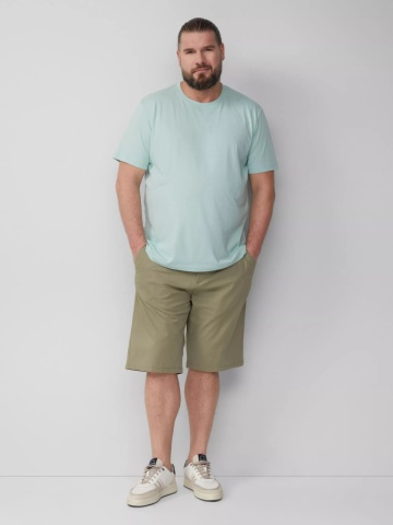 s.Oliver Big Sizes Tricou barbati big sizes cu decolteu la baza gatului, Regular fit, Turcoaz - Img 5