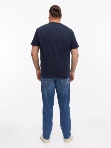 s.Oliver Big Sizes Tricou cu anchior, barbati big sizes, din bumbac, Regular fit, Bleumarin inchis - Img 2