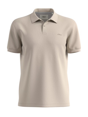 s.Oliver Big Sizes Tricou polo barbati big sizes, Regular fit din bumbac, Bej