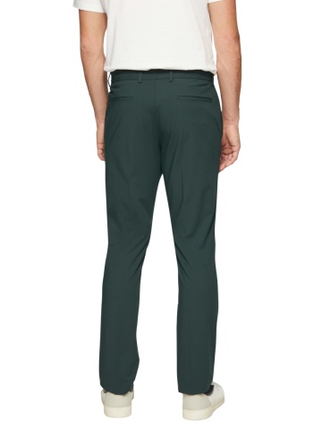 s.Oliver BLACK LABEL Pantaloni costum barbati, cu talie medie si croiala Slim fit, Verde inchis - Img 2