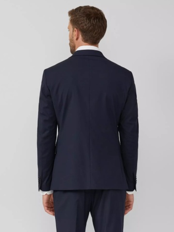 s.Oliver BLACK LABEL, Sacou elegant barbati, croiala Slim fit, Bleumarin inchis - Img 2