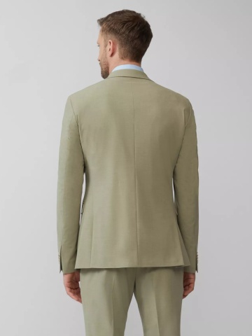 s.Oliver BLACK LABEL Sacou elegant barbati, Slim fit, Verde masliniu - Img 2