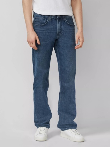 s.Oliver Blugi barbati Mauro, cu talie medie, Regular fit, Tapered leg, Albastru