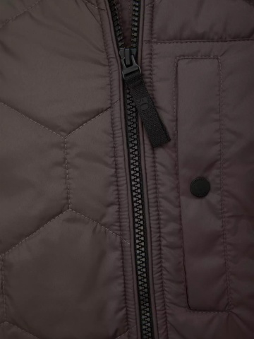 s.Oliver Jacheta bomber, barbati, usoara in stil workwear, Regular fit, Maro inchis - Img 4
