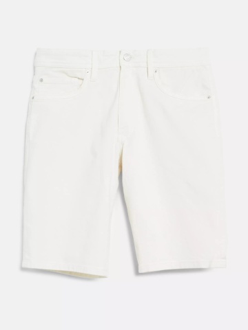 s.Oliver Pantaloni scurti de blug barbati, cu talie medie, Regular fit, Alb - Img 8