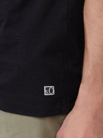 s.Oliver Tricou barbati cu croiala Regular Fit, buzunar la piept, Negru - Img 3