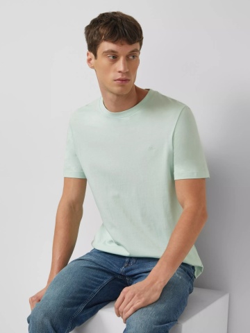 s.Oliver Tricou barbati din bumbac, Regular fit, Verde deschis - Img 6