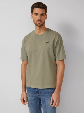 s.Oliver Tricou barbati, din jerseu gros de bumbac, Modern fit, Olive