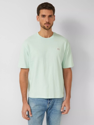s.Oliver Tricou barbati, din jerseu gros de bumbac, Modern fit, Verde menta