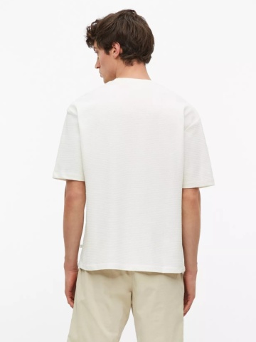 s.Oliver Tricou barbati la baza gatului din bumbac, Regular fit, Alb - Img 2